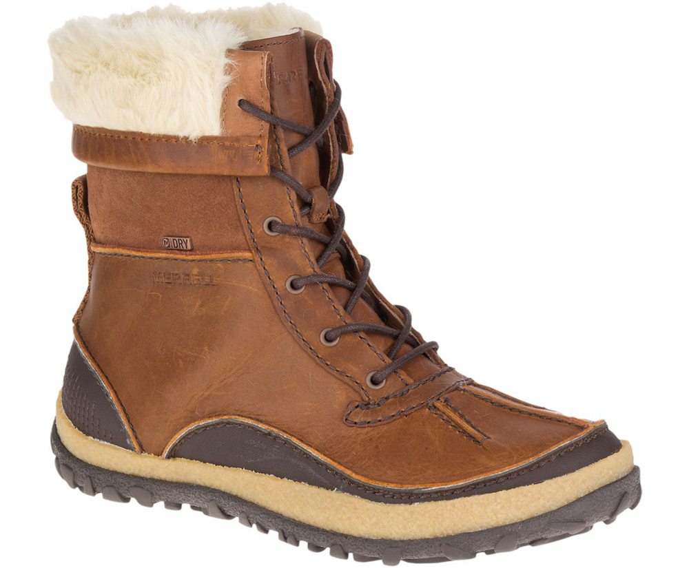 Merrell Boots Brown - Tremblant Mid Polar Waterproof - Womens 43NPTEDXA